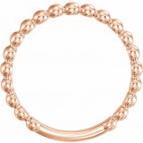 14K Rose 2.5 mm Stackable Bead Ring photo 2