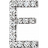 14K White .06 CTW Diamond Single Initial E Earring photo