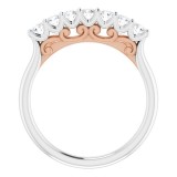 14K White & Rose 3/8 CTW Diamond Anniversary Band photo 2