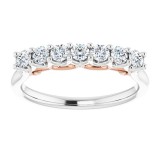 14K White & Rose 3/8 CTW Diamond Anniversary Band photo 3