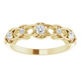 14K Yellow 1/5 CTW Diamond Stackable Ring photo 3