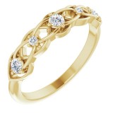 14K Yellow 1/5 CTW Diamond Stackable Ring photo