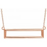 14K Rose Rectangle 16-18 Necklace photo
