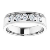 14K White 3/4 CTW Diamond Men's Ring photo 3