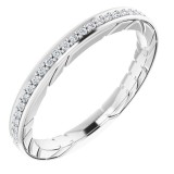 14K White 1/8 CTW Diamond Anniversary Band photo