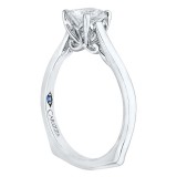 Shah Luxury 14K White Gold Princess Cut Diamond Solitaire Engagement Ring (Semi-Mount) photo 2