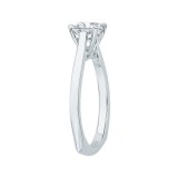 Shah Luxury 14K White Gold Princess Cut Diamond Solitaire Engagement Ring (Semi-Mount) photo 3