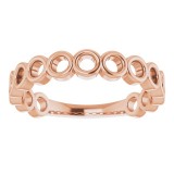14K Rose Stackable Ring photo 3