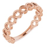 14K Rose Stackable Ring photo