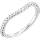 14K White 1/5 CTW Diamond Matching Band photo