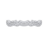 Shah Luxury 14K White Gold Round Diamond Wedding Band photo