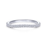 Gabriel & Co. 14k White Gold Contemporary Curved Wedding Band photo