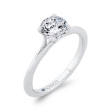 Shah Luxury 14K White Gold Solitaire Engagement Ring (Semi-Mount) photo 2