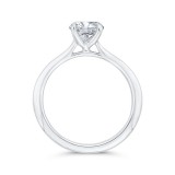 Shah Luxury 14K White Gold Solitaire Engagement Ring (Semi-Mount) photo 4