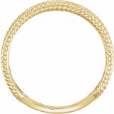 14K Yellow Geometric Rope Ring photo 2