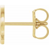 14K Yellow Single Initial Q Earring photo 2