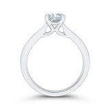 Shah Luxury 14K White Gold Solitaire Engagement Ring (Semi-Mount) photo 4