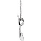 14K White Holy Spirit Dove 16-18 Necklace photo 2