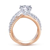 Gabriel & Co. 14k Two Tone Gold Contemporary Free Form Engagement Ring photo 2
