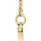 14K Yellow Heart Bar 16-18 Necklace photo 2