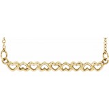14K Yellow Heart Bar 16-18 Necklace photo
