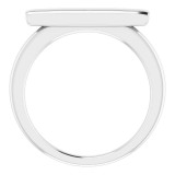 14K White Bar Ring photo 2