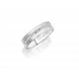 Henri Daussi 6mm Men's Wedding Band  Platinum White 0.69 Ctw. photo 2