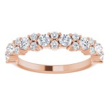 14K Rose 9/10 CTW Diamond Anniversary Band photo 3