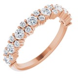 14K Rose 9/10 CTW Diamond Anniversary Band photo