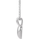 14K White Youth Heart 15 Necklace photo 2
