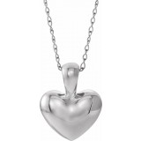 14K White Youth Heart 15 Necklace photo