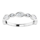 14K White 3/8 CTW Diamond Anniversary Band photo 3