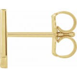 14K Yellow Single Initial L Earring photo 2