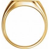 14K Yellow 14x14 mm Square Signet Ring photo 2