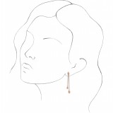 14K Rose Chain Earrings photo 3