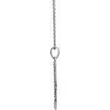 14K White 1/5 CTW Diamond Feather 16-18 Necklace photo 2