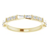 14K Yellow 3/8 CTW Diamond French-Set Anniversary Band photo 3