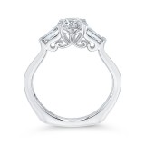 Shah Luxury 14K White Gold Round Diamond Engagement Ring (Semi-Mount) photo 4