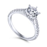 Gabriel & Co. 14k White Gold Contemporary Straight Engagement Ring photo 3