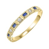 Gems One 10Kt Yellow Gold Diamond (1/20Ctw) & Sapphire (1/8 Ctw) Ring photo