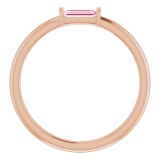 14K Rose Pink Tourmaline Stackable Ring photo 2