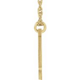14K Yellow Script Initial Q 16-18 Necklace photo 2