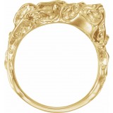 14K Yellow 18 mm Men's Nugget Ring photo 2