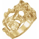 14K Yellow 18 mm Men's Nugget Ring photo