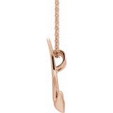 14K Rose Holy Spirit Dove 16-18 Necklace photo 2