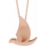 14K Rose Holy Spirit Dove 16-18 Necklace photo