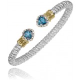 Vahan 14k Gold & Sterling Silver London Blue Topaz Bracelet photo