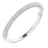 14K White 1/6 CTW Diamond Band photo