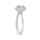 Shah Luxury 14k White Gold Diamond Semi-Mount Engagement Ring photo 3