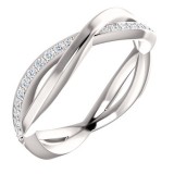 14k White Gold Stuller Diamond Infinity Ring photo